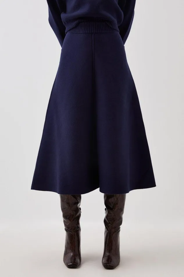 CoOrds Women Karen Millen Milano Knit Coord Navy