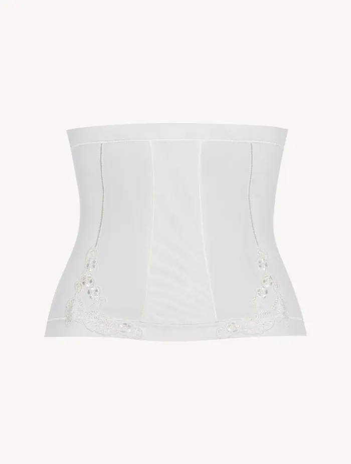 Corset In Offwhite Stretch Tulle Lingerie La Perla Bodysuits and Bustiers