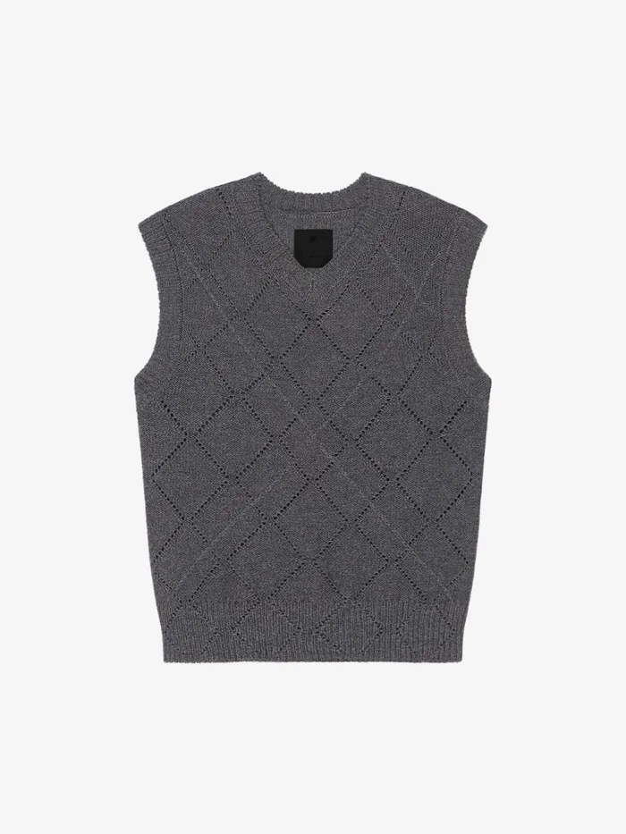 Cropped Sweater In Wool Medium Grey Men Givenchy Sweaters