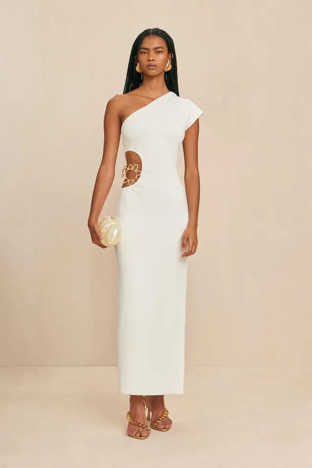 Cult Gaia Adrian Knit Dress Off White Women Knits