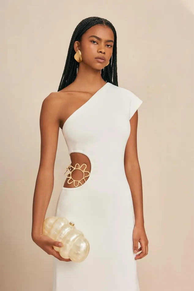 Cult Gaia Adrian Knit Dress Off White Women Knits