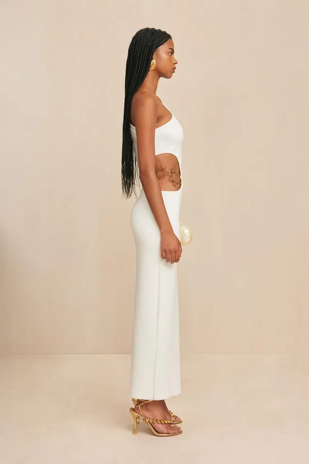 Cult Gaia Adrian Knit Dress Off White Women Knits