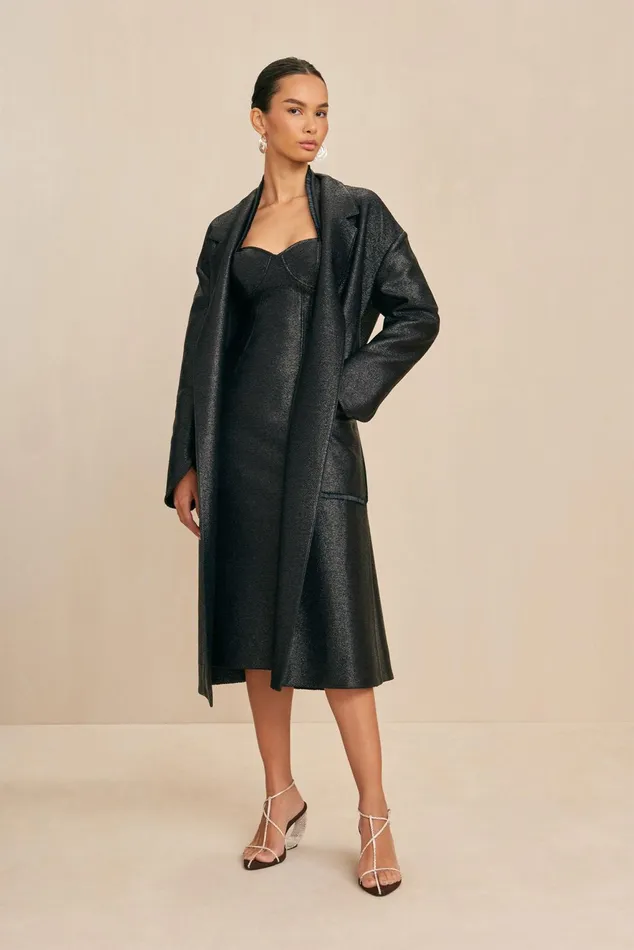 Cult Gaia Drea Coat Black Women Outerwear