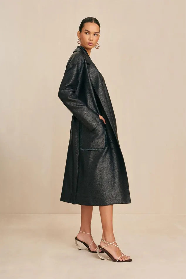 Cult Gaia Drea Coat Black Women Outerwear
