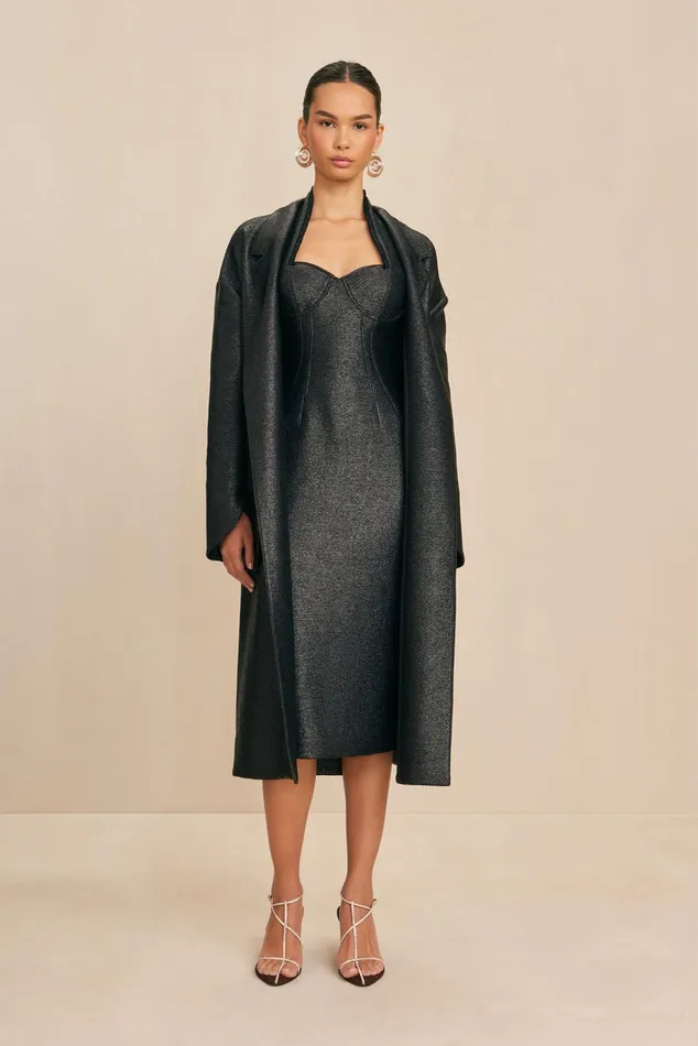 Cult Gaia Drea Coat Black Women Outerwear