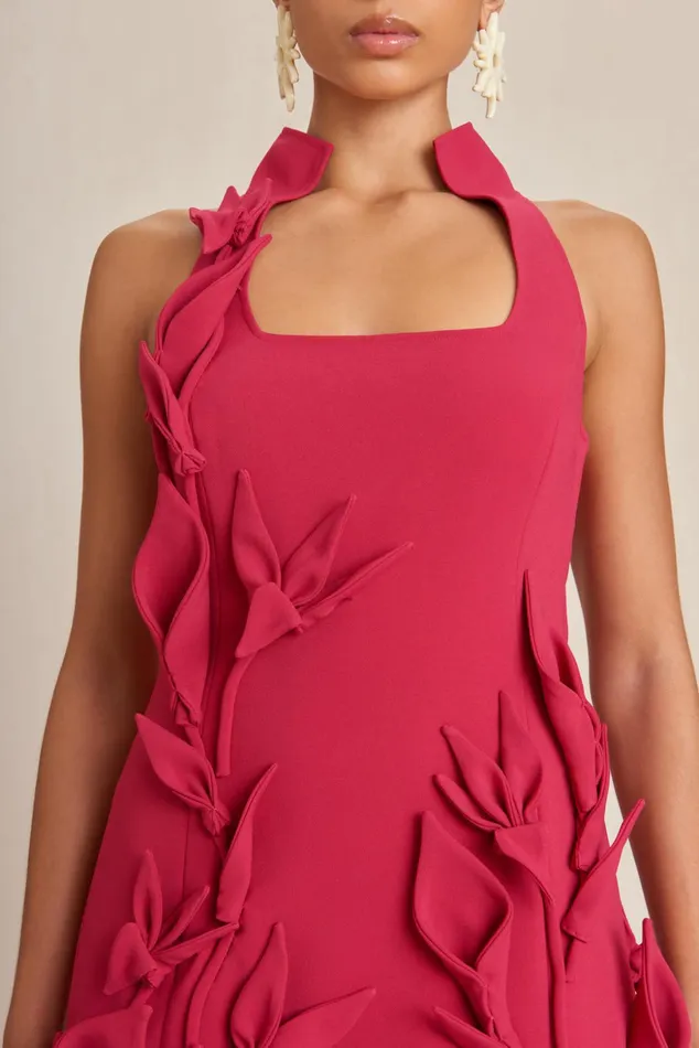 Cult Gaia Ela Dress Magenta Women Dresses