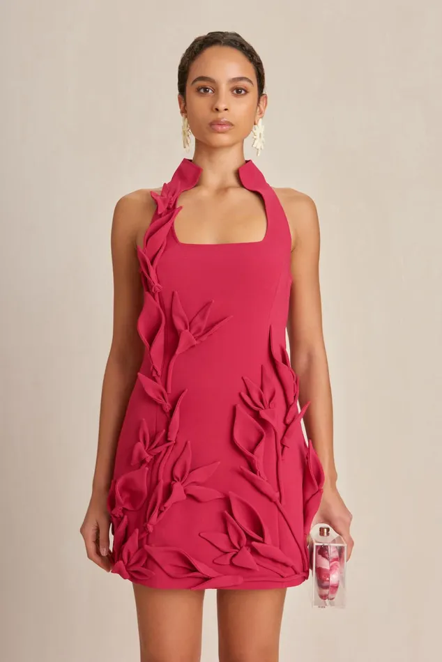 Cult Gaia Ela Dress Magenta Women Dresses