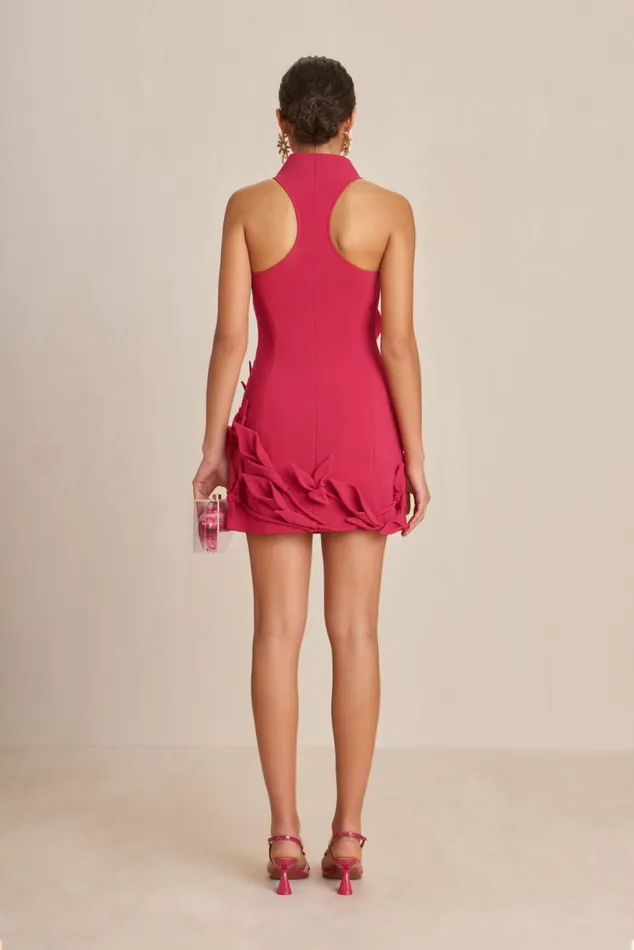 Cult Gaia Ela Dress Magenta Women Dresses
