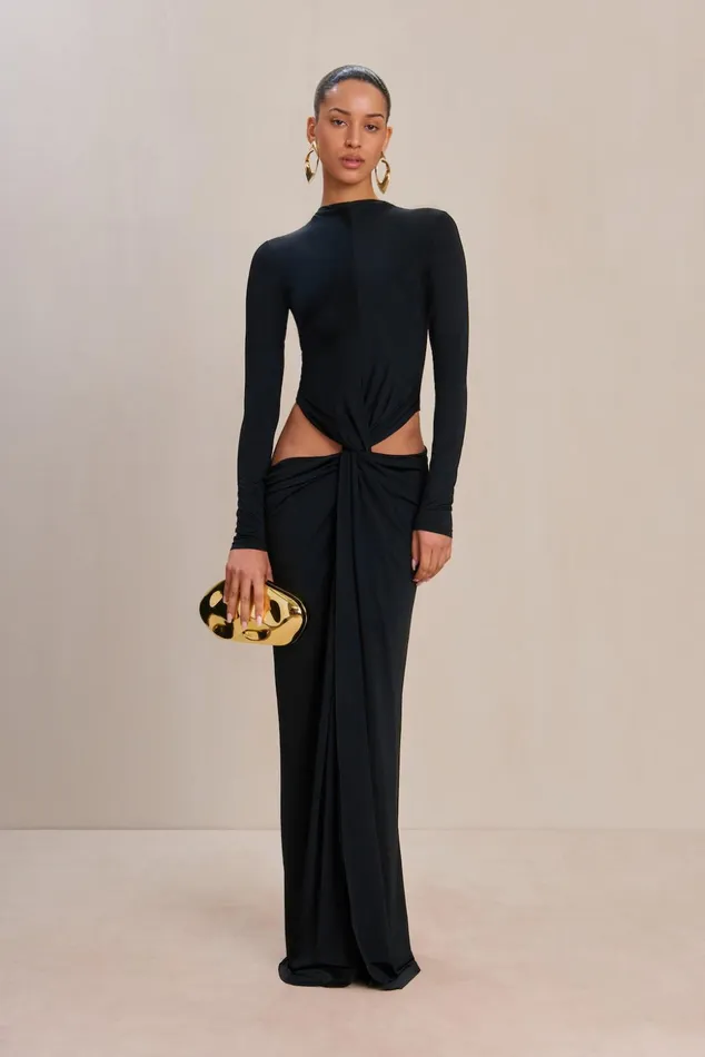 Cult Gaia Keri Gown Black Women Dresses