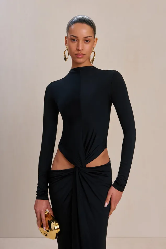 Cult Gaia Keri Gown Black Women Dresses