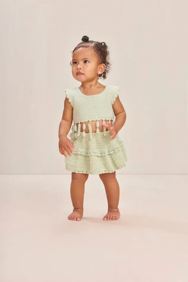 Cult Gaia Kye Baby Set Light Honeydew Kids Sets