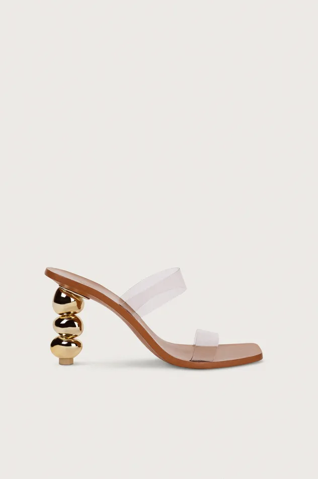Cult Gaia Meta Sandal Gold Women Evening