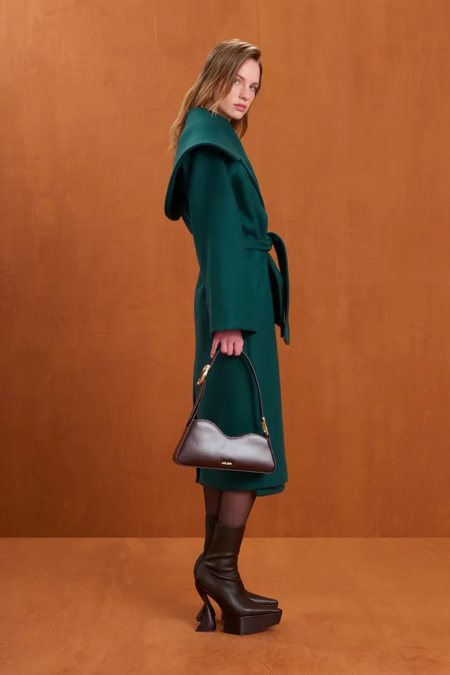Cult Gaia Nix Coat Forest Green Women Outerwear
