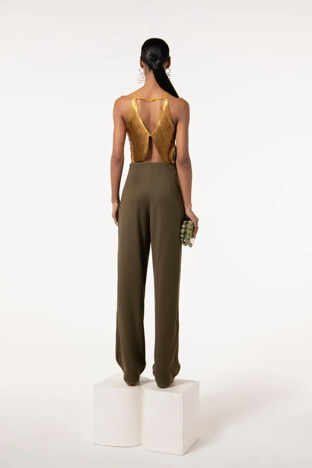 Cult Gaia Quella Top Gold Women Tops Cult Gaia Quella Top Gold Women Tops