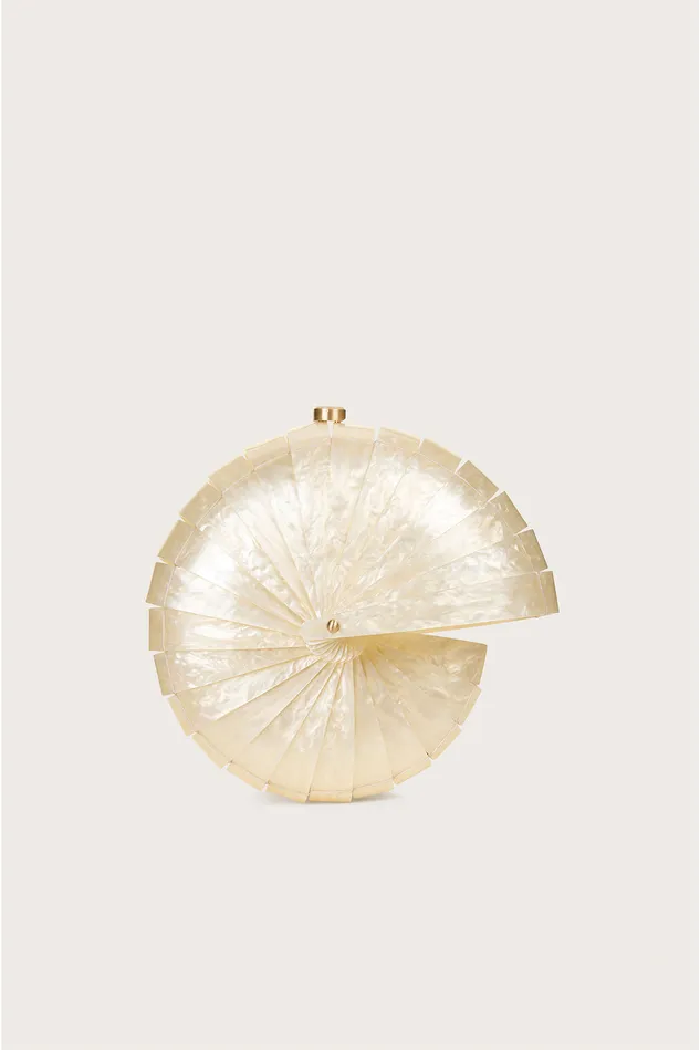 Cult Gaia Sirena Clutch Ivory Women Clutches