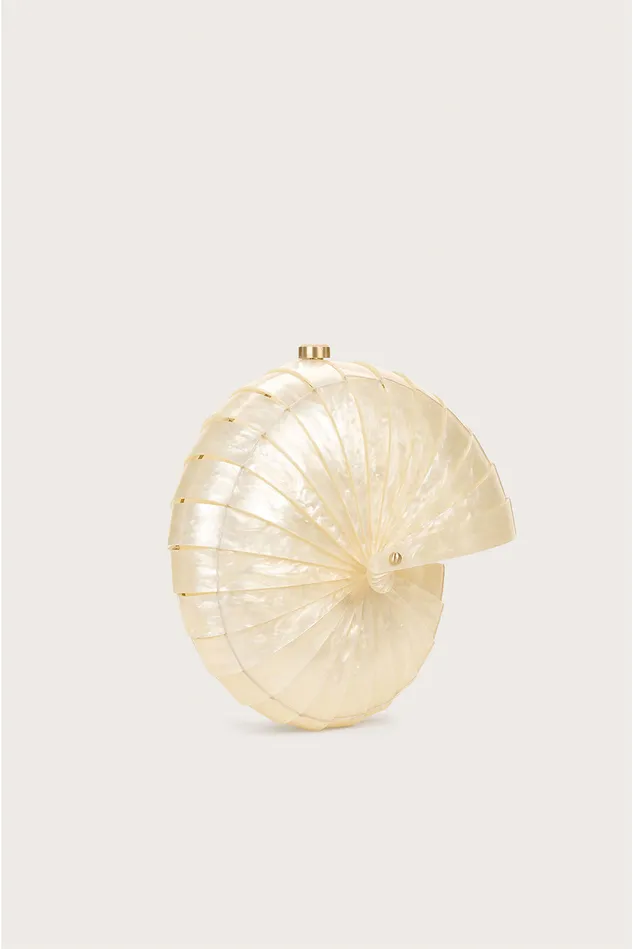 Cult Gaia Sirena Clutch Ivory Women Clutches Cult Gaia Sirena Clutch Ivory Women Clutches