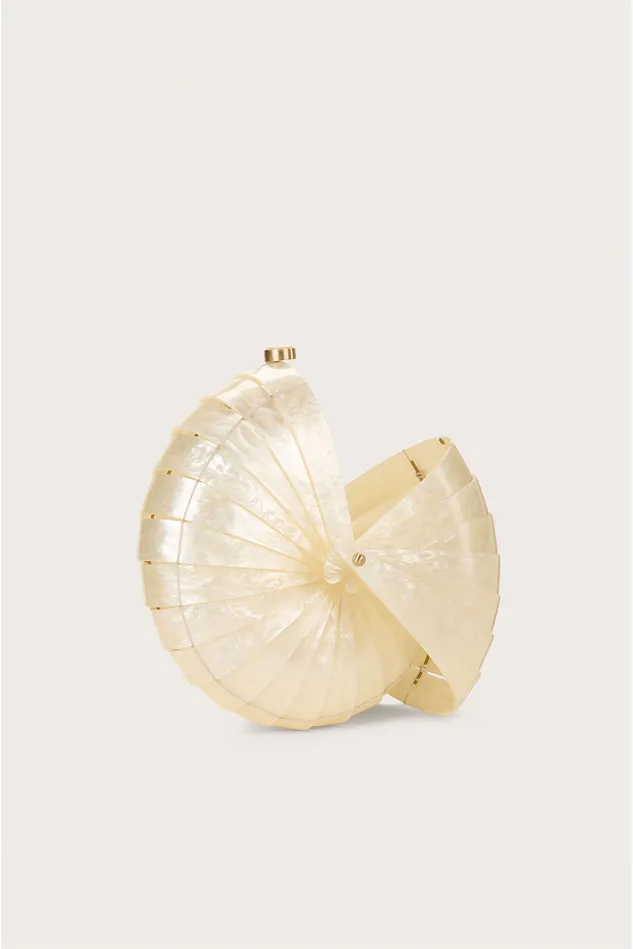 Cult Gaia Sirena Clutch Ivory Women Clutches Cult Gaia Sirena Clutch Ivory Women Clutches