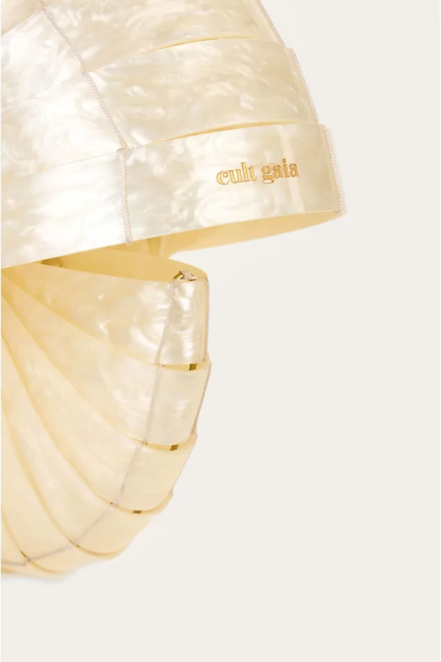 Cult Gaia Sirena Clutch Ivory Women Clutches Cult Gaia Sirena Clutch Ivory Women Clutches