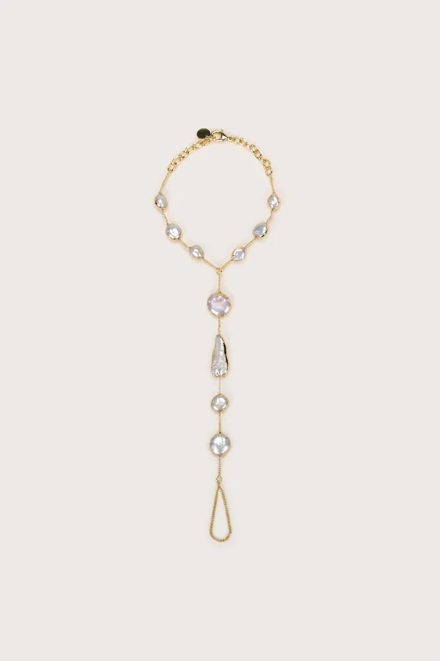 Cult Gaia Suri Toe Ring Anklet Pearl Women Body Jewelry