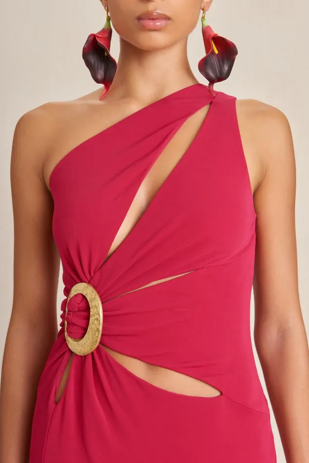 Cult Gaia Zinna Gown Magenta Women Dresses