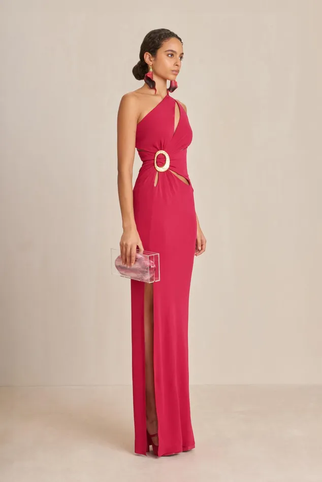 Cult Gaia Zinna Gown Magenta Women Dresses
