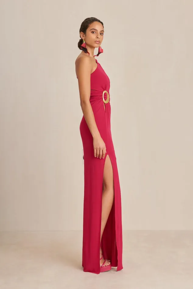 Cult Gaia Zinna Gown Magenta Women Dresses