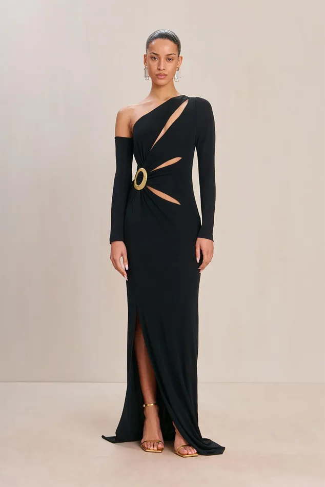 Cult Gaia Zinnie Gown Black Women Gowns