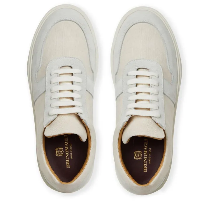Darian Sneaker Off White Canvas Men Bruno Magli Casual Shoes