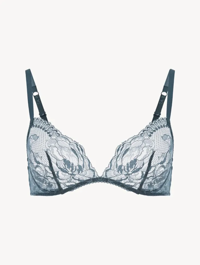 Dark Blue Lace Nonwired Bra Lingerie La Perla Triangle