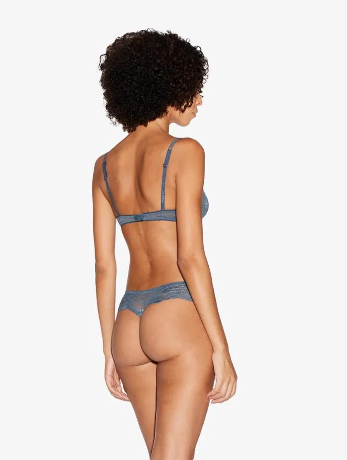 Dark Blue Lace Nonwired Bra Lingerie La Perla Triangle