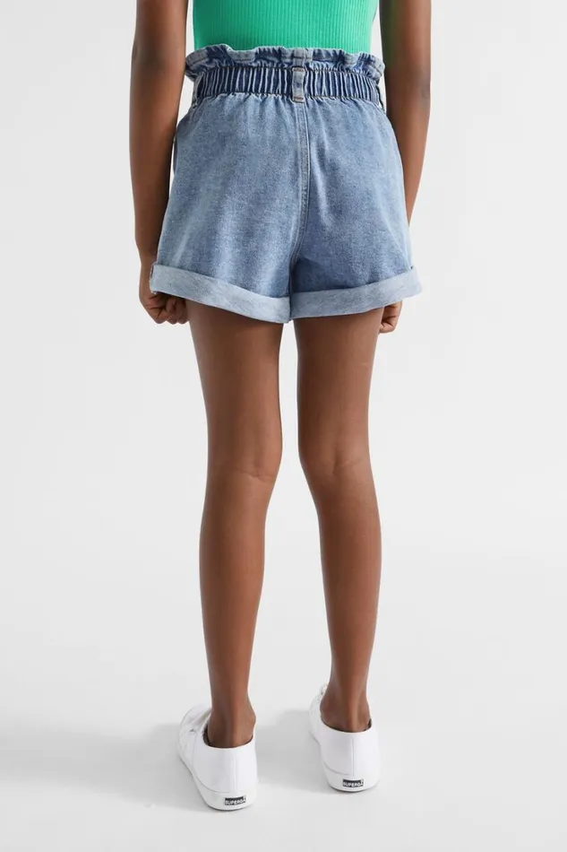 Denim and Jeans Girl Seed Heritage Core Denim Short Clean Blue Wash