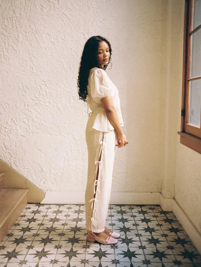 DenimPants Shop Lisa Says Gah Evelyn Tie Pant
