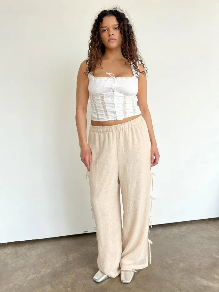 DenimPants Shop Lisa Says Gah Evelyn Tie Pant