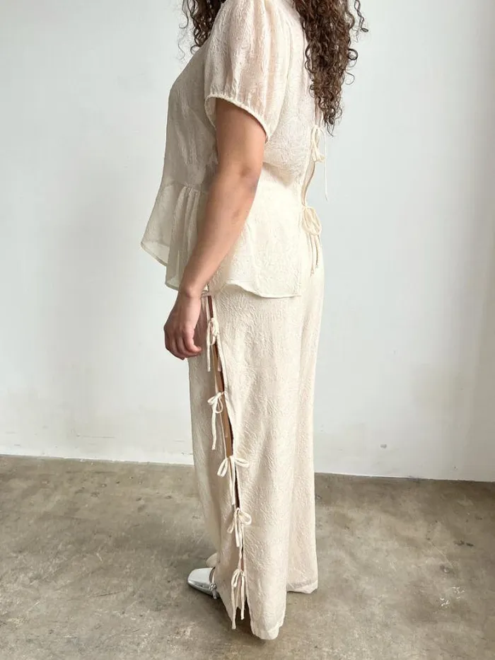 DenimPants Shop Lisa Says Gah Evelyn Tie Pant