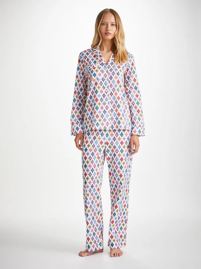 Derek Rose Pajamas Ledbury 66 Cotton Batiste Multi Women Cotton Pajamas