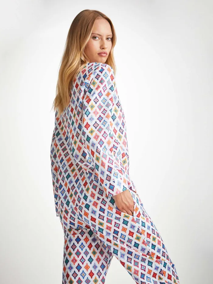 Derek Rose Pajamas Ledbury 66 Cotton Batiste Multi Women Cotton Pajamas