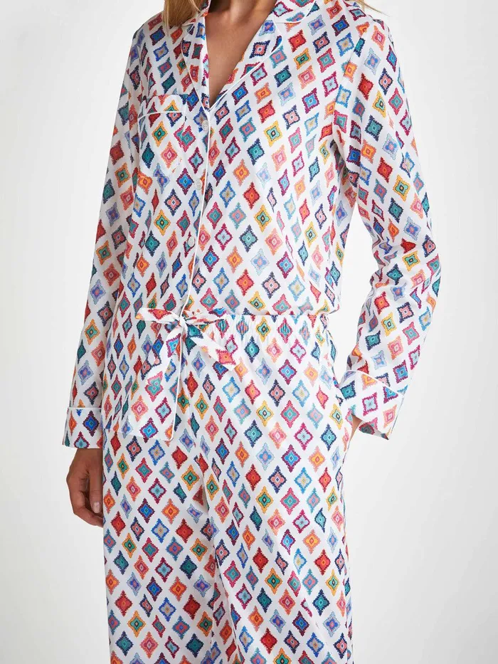 Derek Rose Pajamas Ledbury 66 Cotton Batiste Multi Women Cotton Pajamas