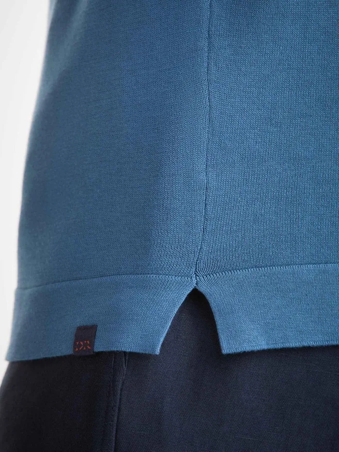 Derek Rose Polo Shirt Jacob Sea Island Cotton Blue Men Sea Island Cotton Polo Shirts