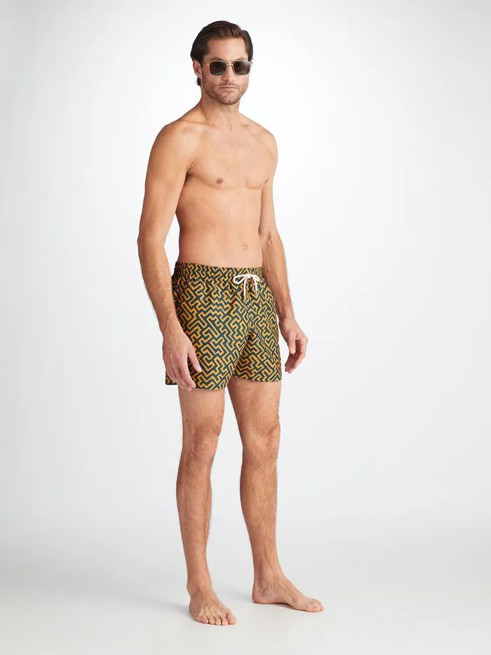 Derek Rose Short Swim Shorts Tropez 16 Teal Men Short Length Swim Shorts