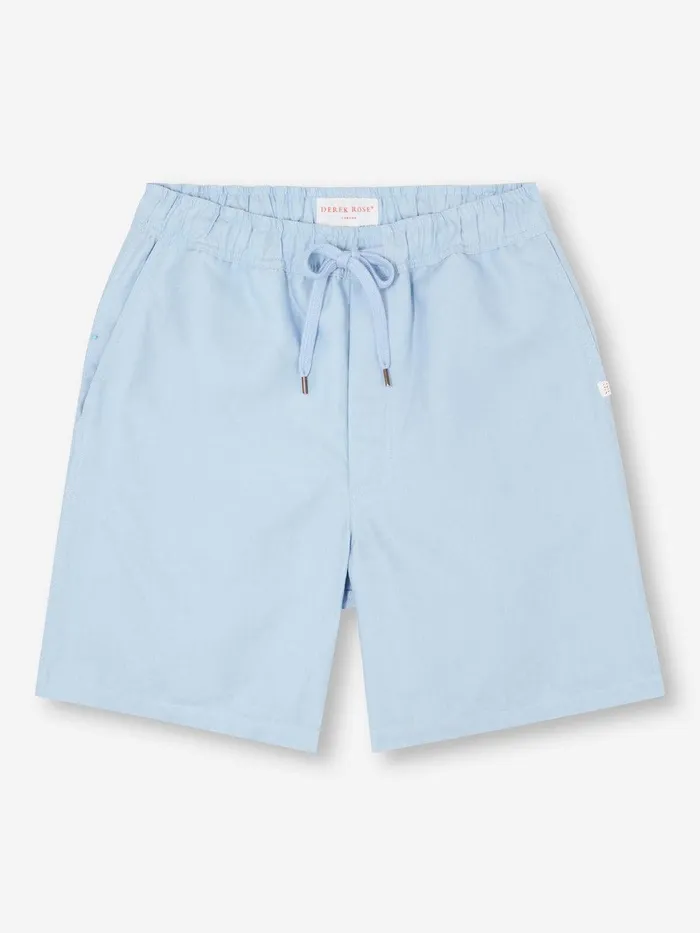 Derek Rose Shorts Sydney 2 Linen Blue Men Casual Shorts
