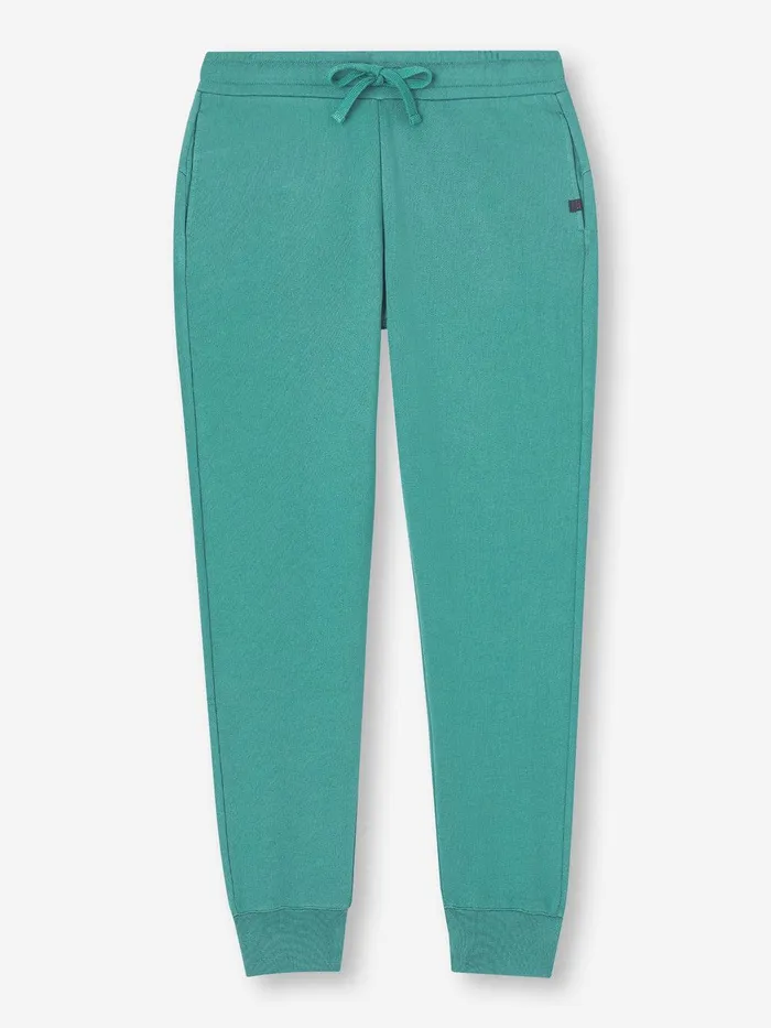 Derek Rose Sweatpants Quinn Cotton Modal Stretch Teal Women Casual Pants