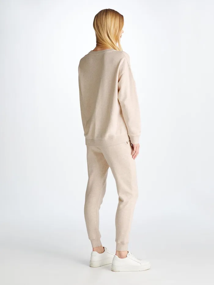 Derek Rose Sweatshirt Quinn Cotton Modal Stretch Oat Women Sweatshirts