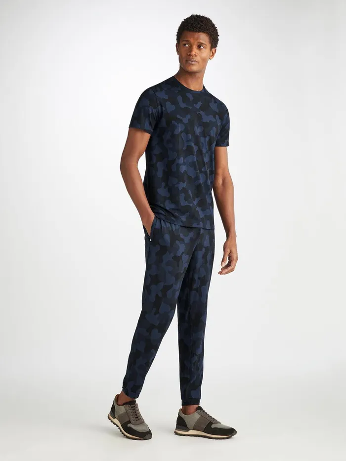Derek Rose Track Pants London 11 Micro Modal Navy Men Casual Pants