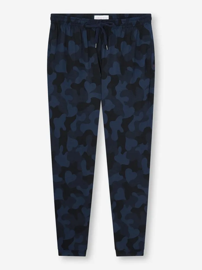 Derek Rose Track Pants London 11 Micro Modal Navy Men Casual Pants