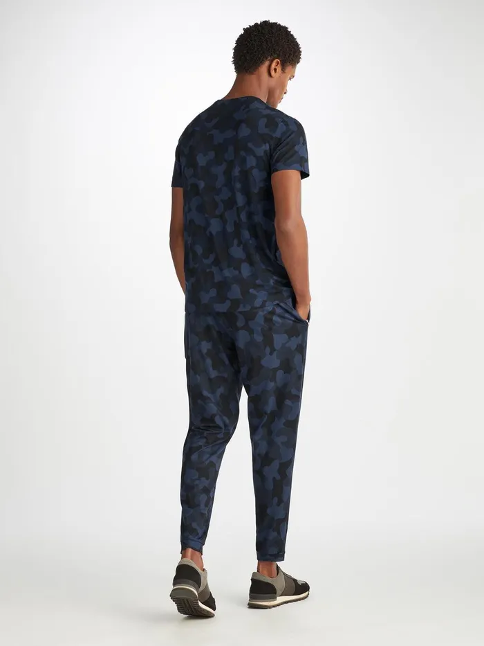 Derek Rose Track Pants London 11 Micro Modal Navy Men Casual Pants