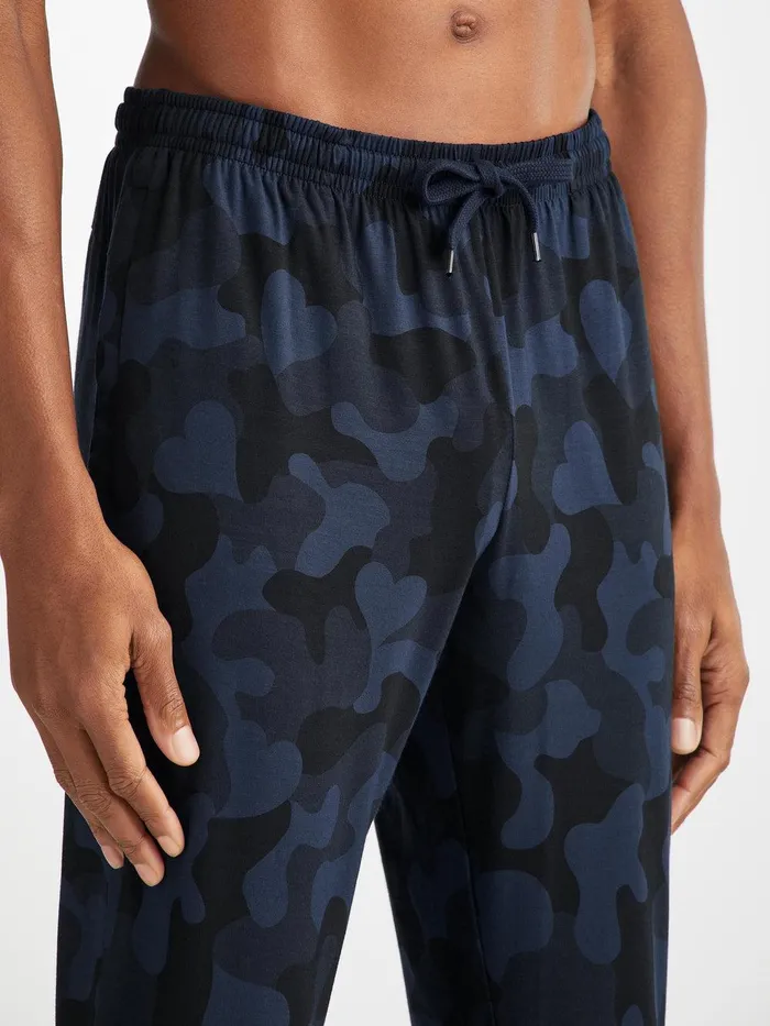 Derek Rose Track Pants London 11 Micro Modal Navy Men Casual Pants