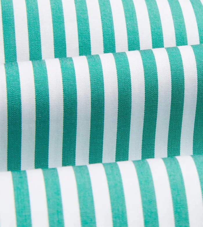 Drake039s Green Bengal Stripe Cotton Poplin ButtonDown Shirt Men Formal Shirts