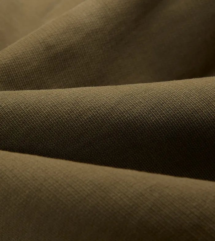 Drake039s Khaki Green Cotton Quarter Zip Sweatshirt Men Polos and Sweatshirts