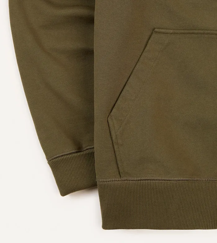 Drake039s Khaki Green Cotton Quarter Zip Sweatshirt Men Polos and Sweatshirts