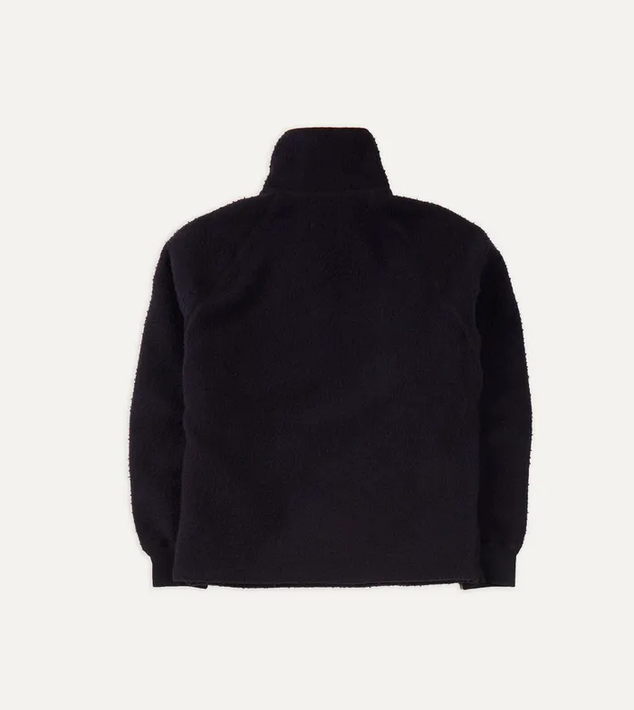 Drake039s Navy Casentino Wool HalfZip Pullover Fleece Men Fleeces